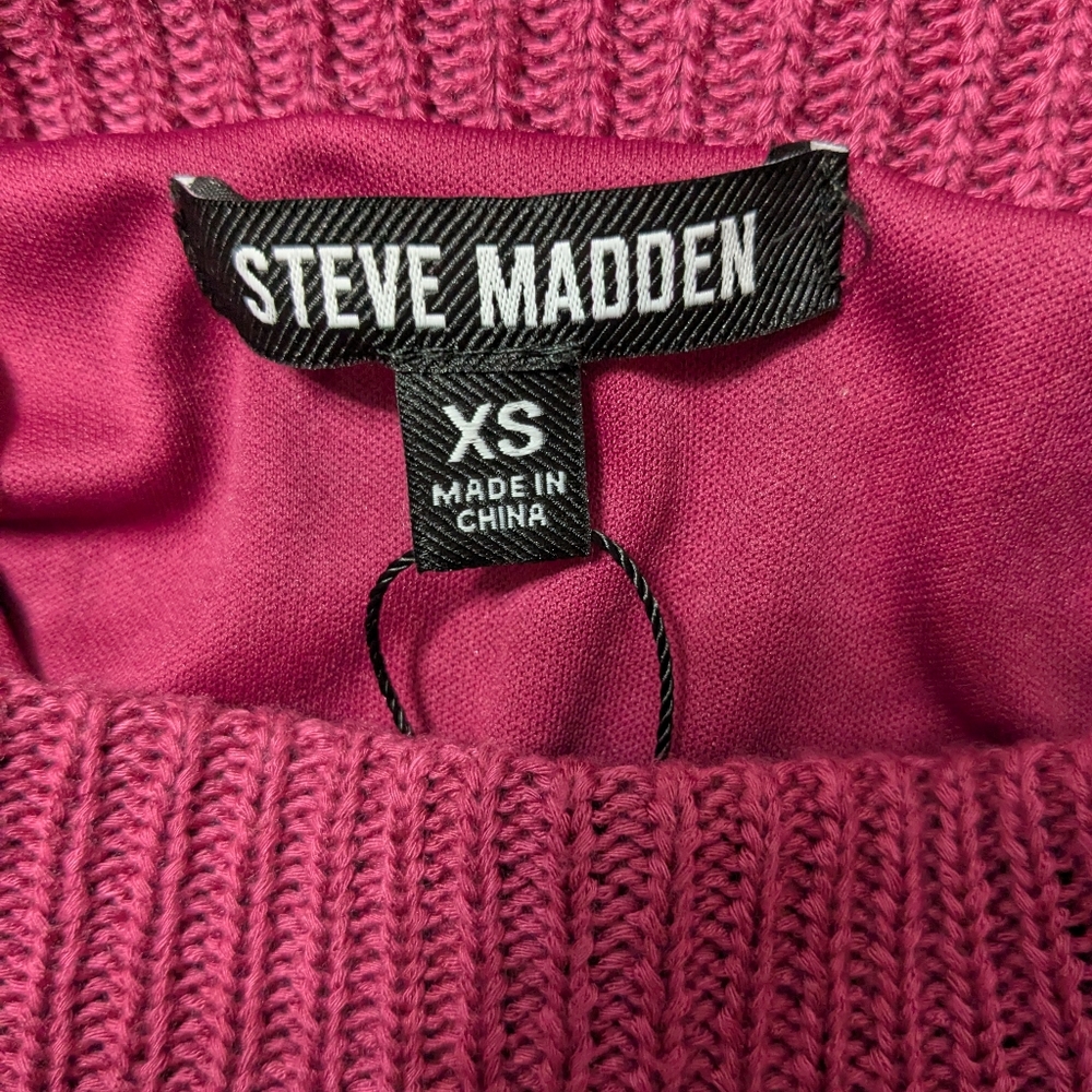Pink Rose Crochet Midi Skirt Steve Madden Liliana Size XS - Picture 8 of 10